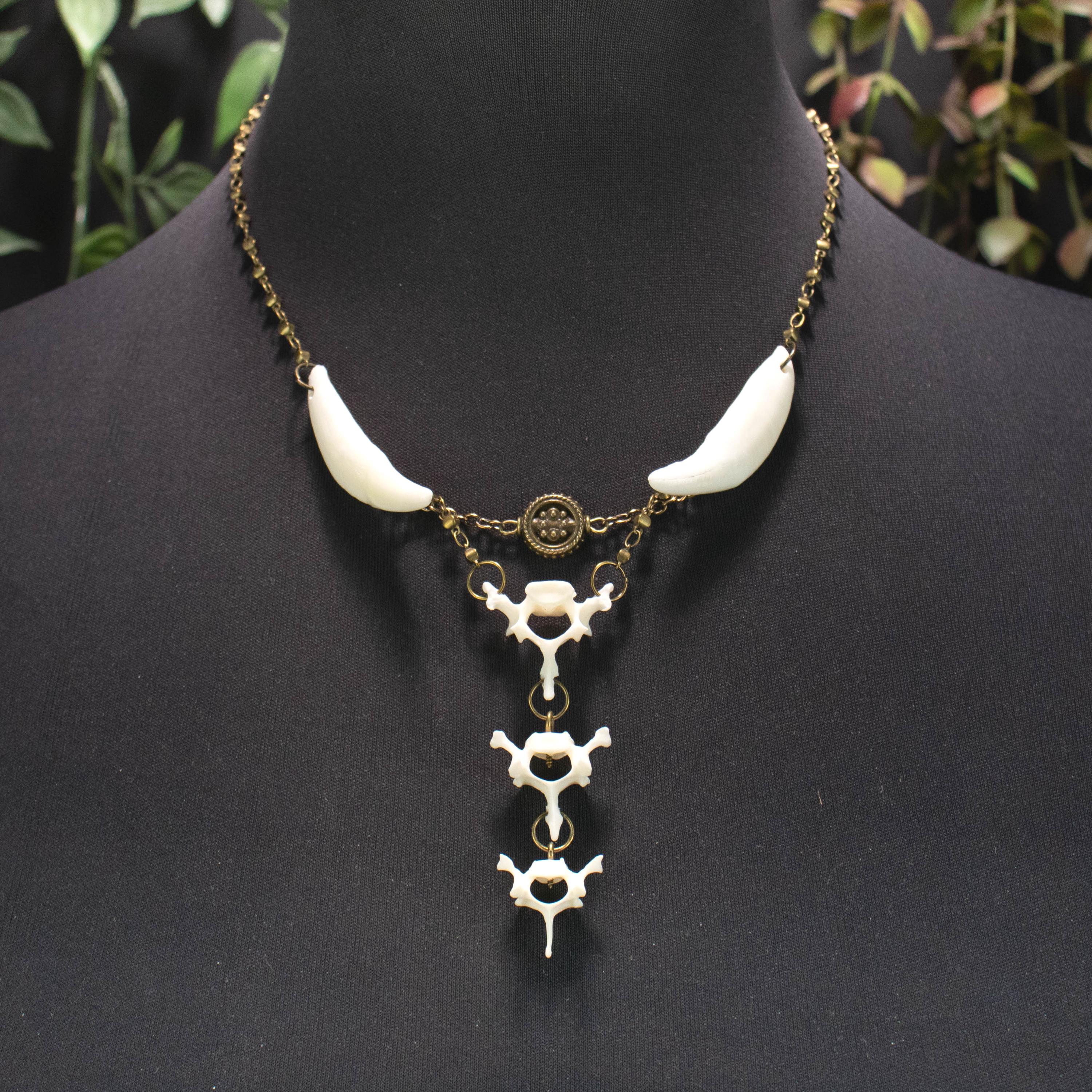 SIMADA様依頼アイテム（Bone necklece） Zama Spine Necklace | Real Bone Necklace | Tribal Bone Necklace