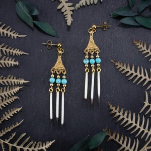 ROYAL THORN EARRINGS-Yellowstone earrings-Western Jewelry-Porcupine quill earrings-Beth Dutton Earring-Cowgirl Jewelry-Western Outfit