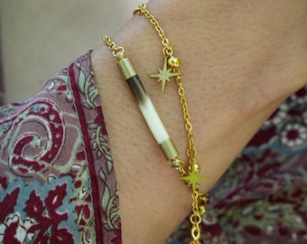Golden Essence Calendar | Quill Bracelet with Porcupine Quill | Cowgirl Jewelry