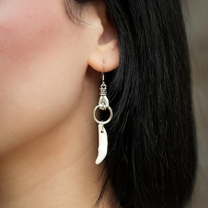 Fang n Grip Earrings | Real Fang Earrings | Bone Jewelry