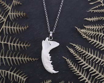 Mink Jaw Necklace | Real Bone Jewelry | Dark Boho Jewelry