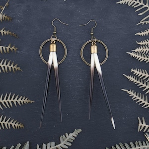 DUAL JOURNEY EARRINGS - Yellowstone earrings-Western Jewelry-Porcupine quill earrings-Beth Dutton Earring-Cowgirl Jewelry-Western Outfit