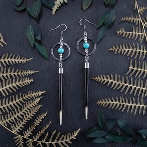 NOMAD SKY EARRINGS - Yellowstone earrings-Western Jewelry-Porcupine quill earrings-Cowgirl Style-Beth Dutton Earring-Cowgirl Jewelry