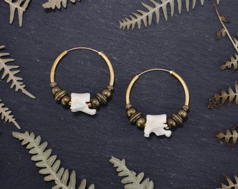 ANCIENT SYMPHONY OHRRINGE - ethnische Ohrringe - Knochen Schmuck, Indie Ohrringe - Boho Schmuck - handgemachter Schmuck