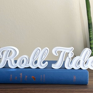 Alabama Roll Tide Block Letter Shelf Decor | University of Alabama | 3D Printed