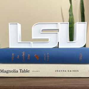 LSU Logo Druckbuchstaben Regal Dekor - Louisiana State Universität | 3D Gedruckt