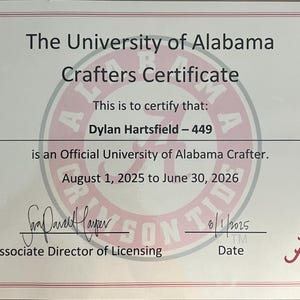 Alabama Roll Tide Logo Block Letter Shelf Decor | 3D Printed | Officially Licensed image 9