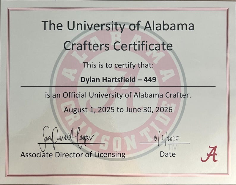 Alabama Roll Tide Logo Block Letter Shelf Decor | 3D Printed | Officially Licensed image 9