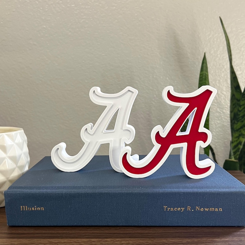 Alabama Roll Tide Logo Block Letter Shelf Decor | 3D Printed | Officially Licensed image 7