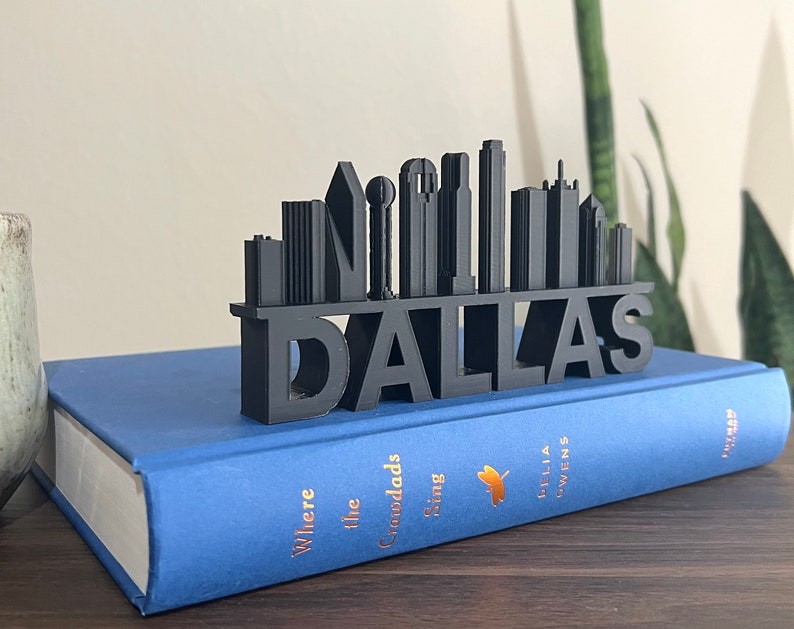Dallas Skyline Logo Office & Home Shelf Desk Decor/gift | 3D Printed ...