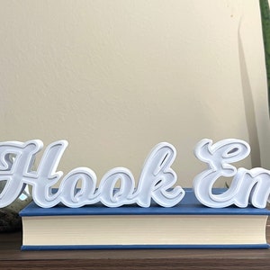 UT Hook Em Horns Longhorns Block Letter Shelf Decor | University of Texas | 3D Printed