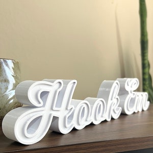 UT Hook Em Horns Longhorns Block Letter Shelf Decor | University of ...