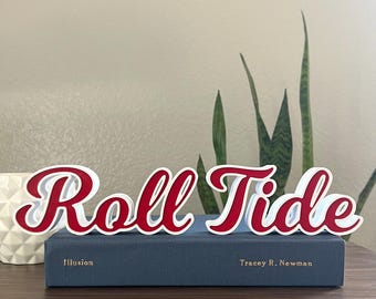 Alabama Roll Tide Block Letter Shelf Decor | University of Alabama | 3D Printed | Officially Licensed