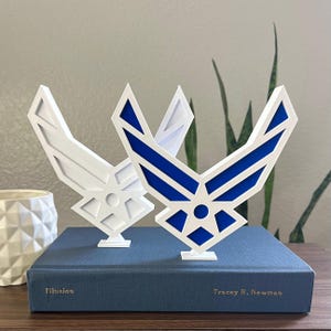 US Air Force Logo Block Letter Shelf Decor | 3D Printed
