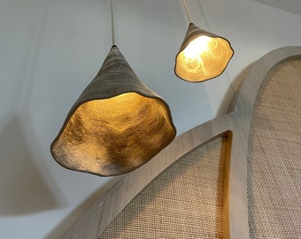 Ceramic Pendant Light, Ceiling Lighting, Clay Pendant Lights, Mid Century Modern Lamp, Ceramic Ceiling Lightening  Hanging lamps