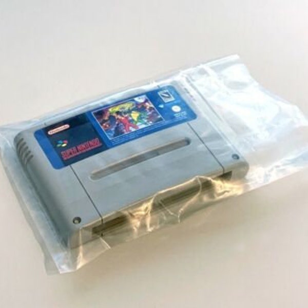 Super Nintendo SNES Cartridge bags - Same size and weight as original | Replacement for SNES games bag - Same size as original