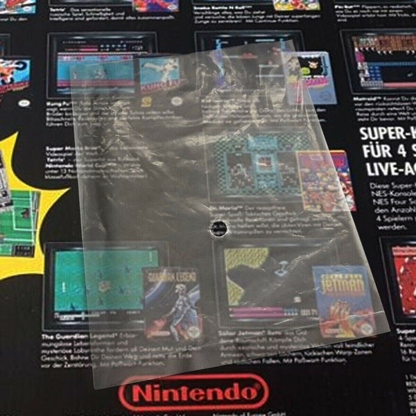 Borse di ricambio per cartucce Nintendo NES - Stesse dimensioni e foro dell'originale | Sostituzione per borse da gioco NES: stesse dimensioni e stessa perforazione