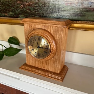 Mantle Clock Solid Oak