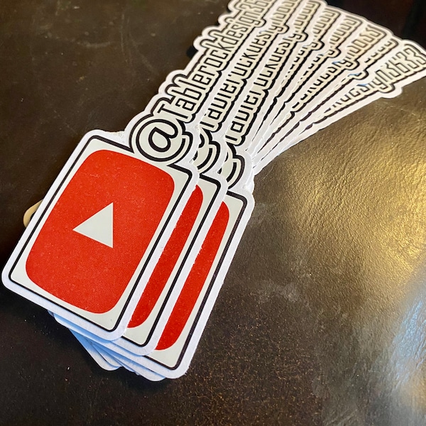 Vinyl Youtube Sticker Etsy