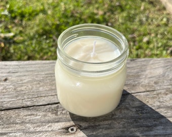 Lavender Peppermint Soy Candle - Natural Handmade - 8 oz.