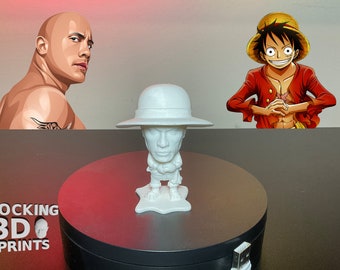 3D Printed Monkey D. Rock Figure, One Piece Fan Figure