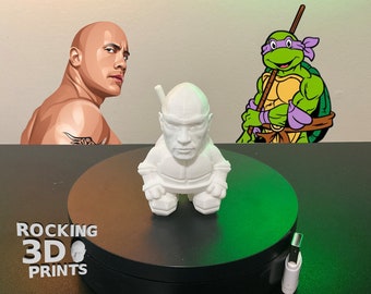 Żółw Ninja Rock, figurka drukowana w 3D, dodatek do biurka TMNT