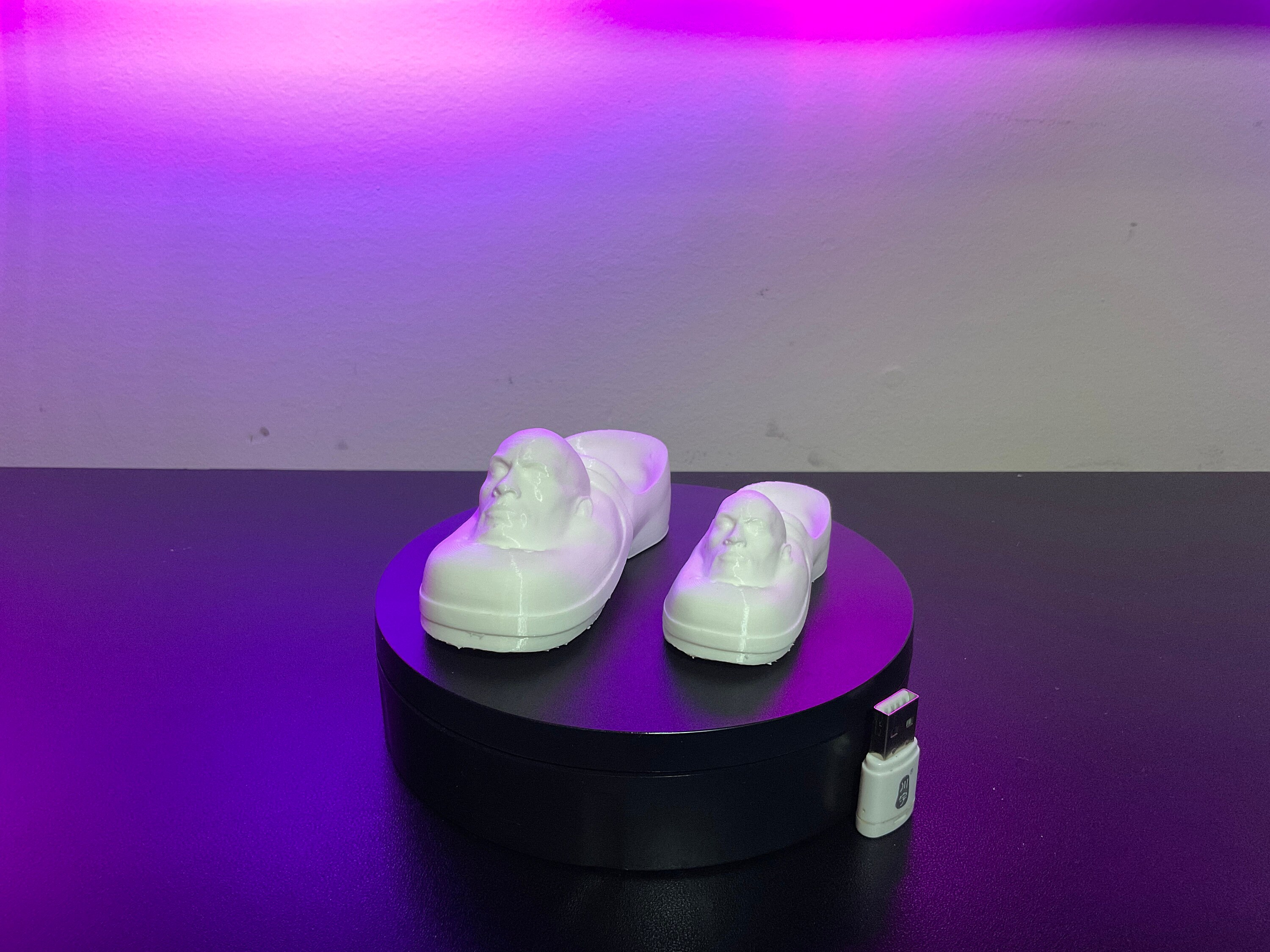 Rock Crocks 3D Printed Figure Statue, Funny Shoes, Sandals, Hilarious ...
