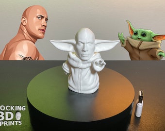 Wydrukowana w 3D figurka Rock Grogu, mandaloriański żart