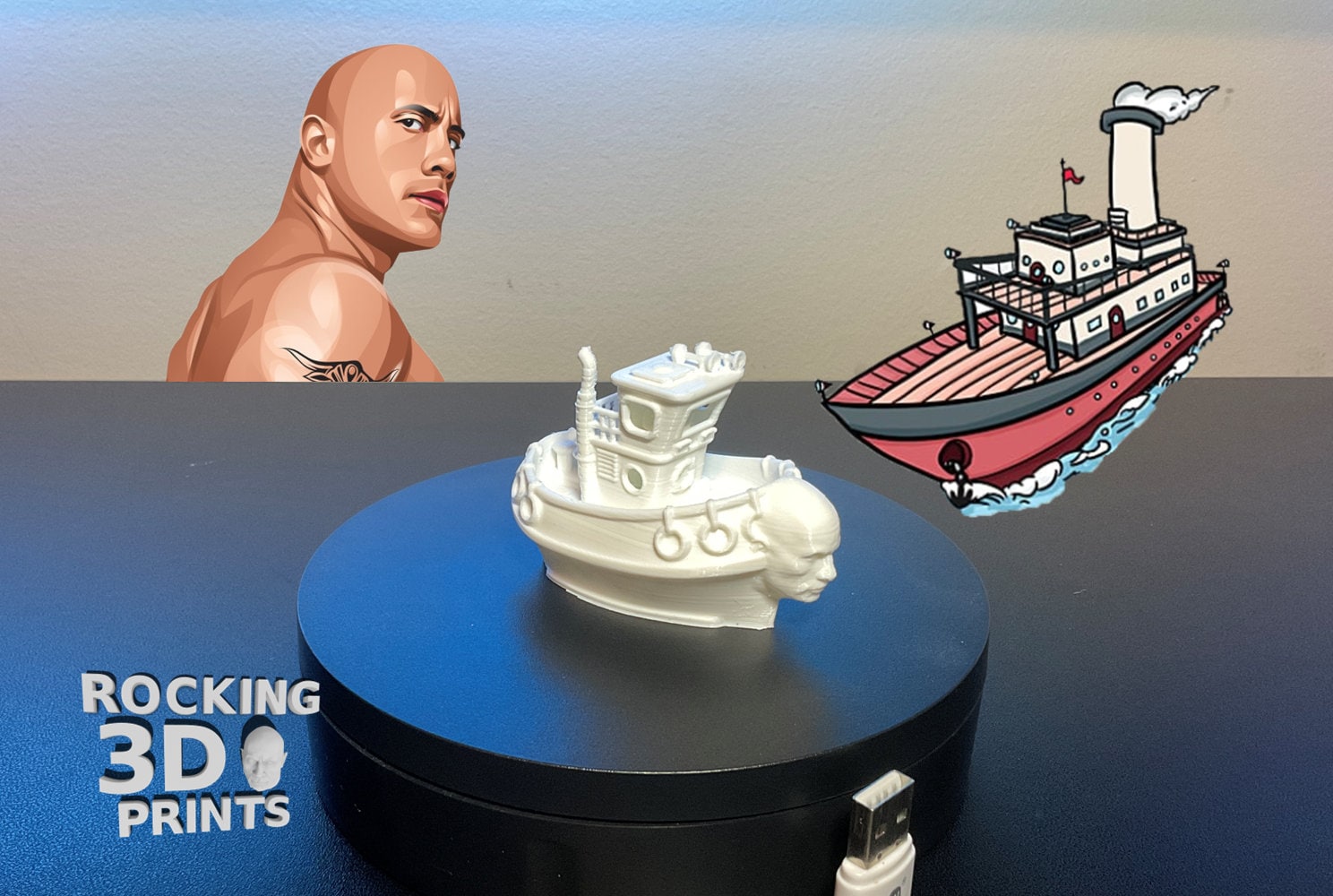 Rock the Boat 3D Geprint Figuur Standbeeld Schip, piraat, zee, water, Dwayne  Johnson, Prank Gifts, Desk Companion, Overschilderbaar, Aangepaste kleuren  - Etsy België, image size:1488x1000