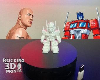 The Rock Optimus Prime 3D Printed Figure Statue Transformers Autobots, Dwayne Johnson, Prank Gifts, Desk Companion, Paintable, Custom Colors