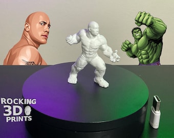 Figura de Hulk de Rock impresa en 3D, compañero de escritorio, regalo de broma