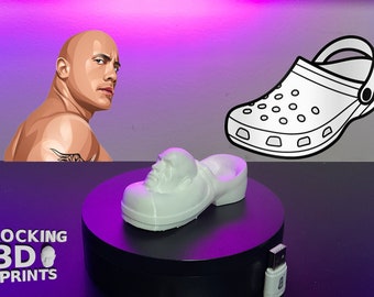 Rock Crocks 3D Printed Figure Statue, Funny Shoe Prank Gift
