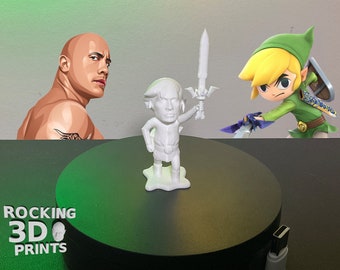 The Rock Link 3D Printed Figure, Legend of Zelda Gift