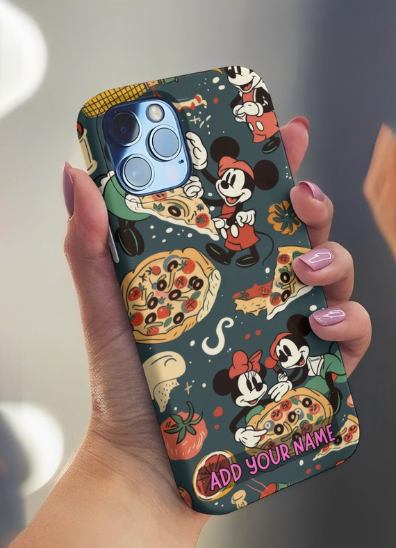Mickey & Friends Case Minnie iPhone ケース MagSafe 名入れ可 Mickey & Minnie Pizza Party Phone Case Collection, 10 Styles