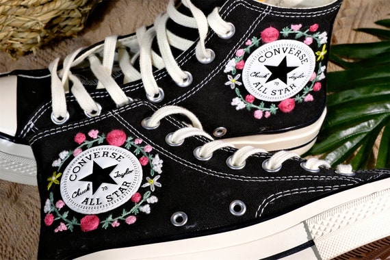 Converse rose shop embroidery
