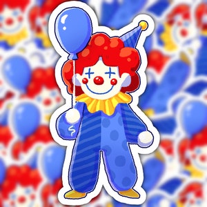 Pegatina mate hecha a mano PAYASO MEJOR AMIGO