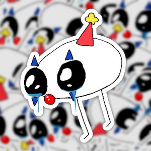 Adesivo de palhaço Emoji amaldiçoado chorando!