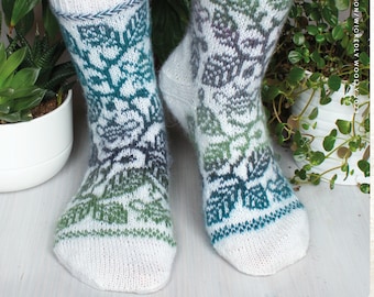 Secret Garden Socks PDF Knitting Pattern