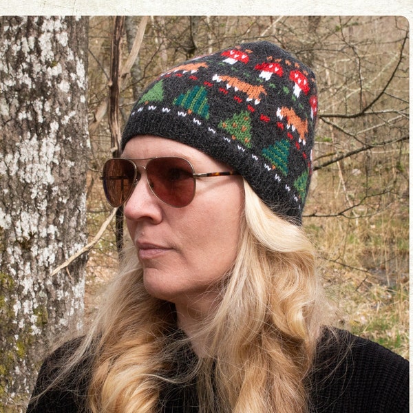 Fox in the Forest Hat PDF Knitting Pattern