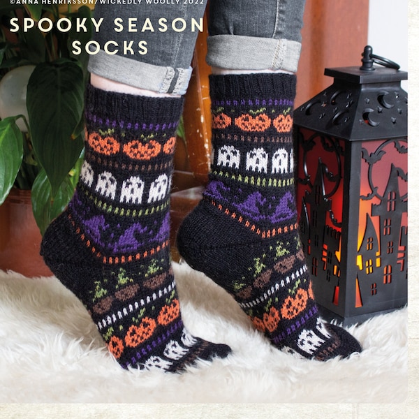 Spooky Season Socks PDF Knitting Pattern