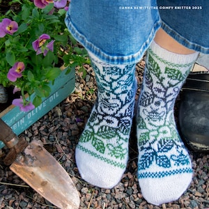 Calzini Secret Garden - Schema PDF per lavorare a maglia