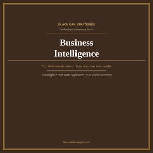 Business Intelligence for Leaders PDF | Leadership Skills | Instant Download