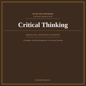 Pensiero critico (PDF) / Competenze di leadership / Download immediato