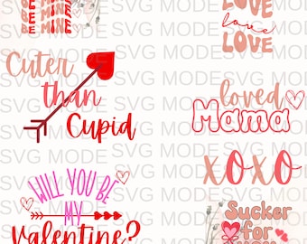 Valentines SVG Bundle, Retro Valentines Day Designs SVG, Valentines Shirts Svg, Cut File Download, Heart Shirt Svg, Cute Valentines Day Svg