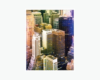 Manhattan New York Skyline Colorful Art Photography Print