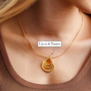 Teardrop Mom Necklace With Kids Names Mother Necklace Kids Names Necklace  Family Necklace Childrens Name Necklace Custom Mother Jewelry