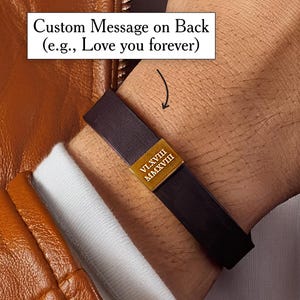 Anniversary Gift for Boyfriend Men Leather Bracelet Roman Numeral Bracelet Personalized Bracelet For Men Bracelet For Him Husband Gift