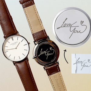 Handwriting Gifts for Groom Wedding Watch for Groom Engraved Watch for Men Wedding Gift for Groom Custom Gift for Husband Engagement Gift