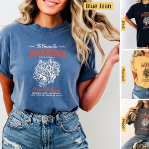 Comfort Colors - Christian Shirts, The Heavens are Roaring, Tiger, Christian Tshirts, Jesus Shirt, Bible Verse Shirt, Church Christian Gifts