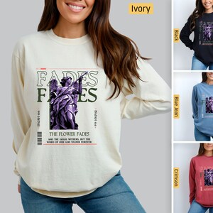 Comfort Colors - Christian Shirts, Grass Withers Flower Fades, Isaiah 40:8 Angel, Longsleeve, Christian Tshirts, Bible Verse Shirt Gifts